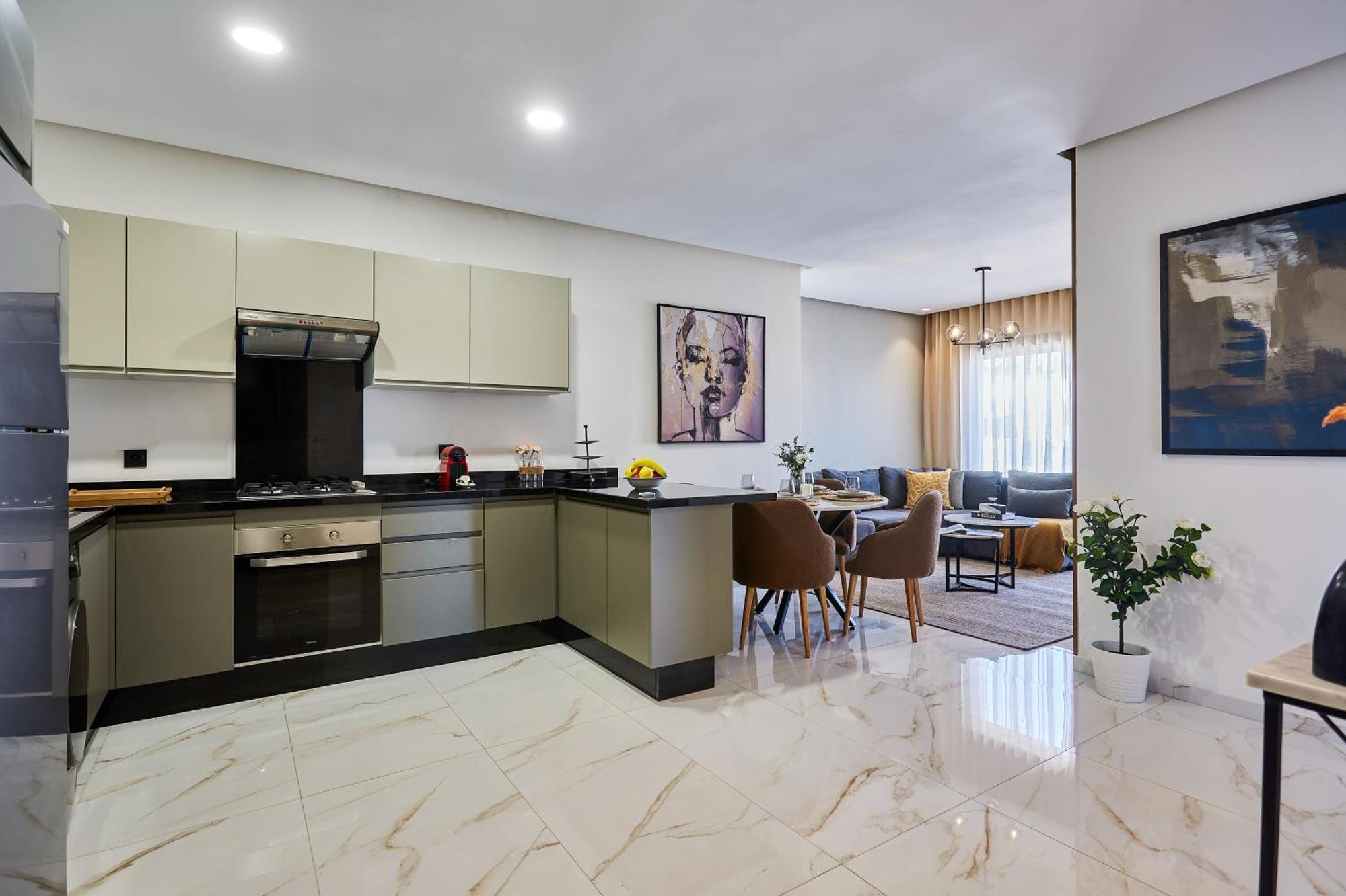 Sleek And Modern 2-Bed Unit In Downtown Casa Daire Kazablanka Dış mekan fotoğraf